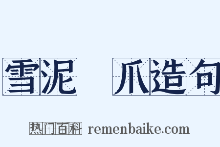 雪泥鴻爪造句是什么意思的图片